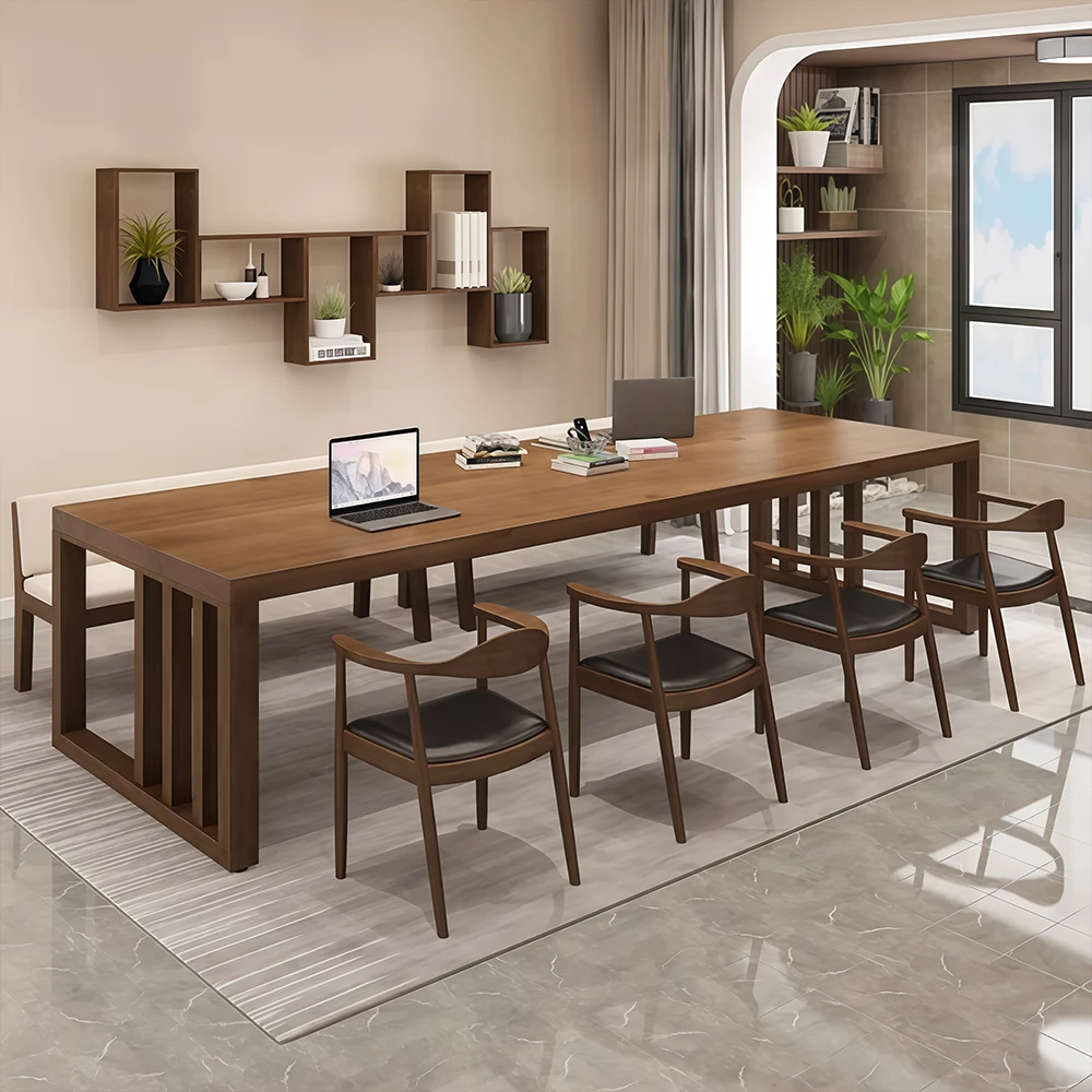 Modern Simple Solid Wood Long Conference Table - Maoters Modern Simple Solid Wood Long Conference Table - Maoters