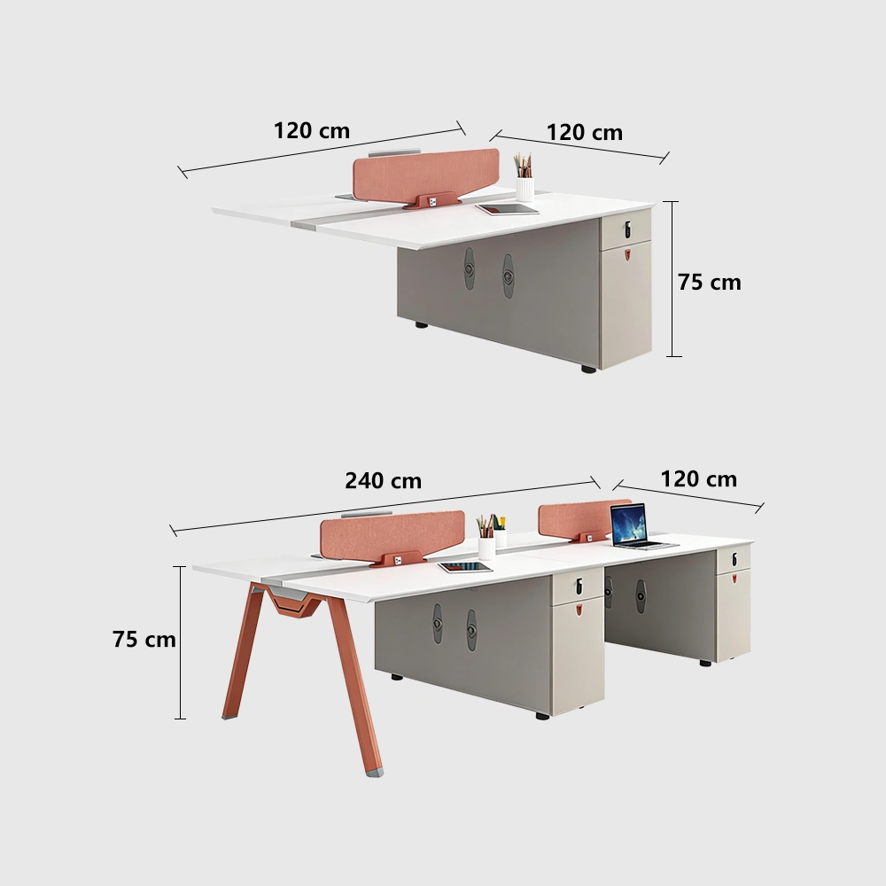 Modern Staff Office Seating Set with Screen Partition Modern Staff Office Seating Set with Screen Partition