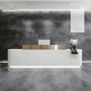 Modern Stainless Steel Front Desk - Sleek & Sturdy - L100 X W60 X H100 CM