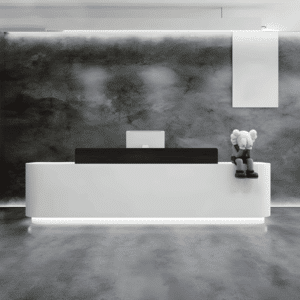 Modern Stainless Steel Front Desk - Sleek & Sturdy - L200 X W60 X H100 CM