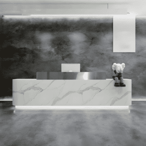 Modern Stainless Steel Front Desk - Sleek & Sturdy - L79 X W60 X H100 CM