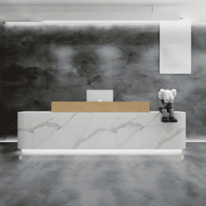 Modern Stainless Steel Front Desk - Sleek & Sturdy - L180 X W60 X H100 CM