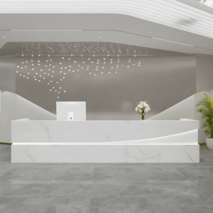Modern Simple Reception Desk - Sleek Lacquer Finish - L240 X W60 X H105 CM