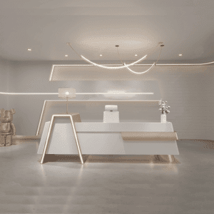 Modern Simple Lacquer Hotel Front Desk Reception Desk