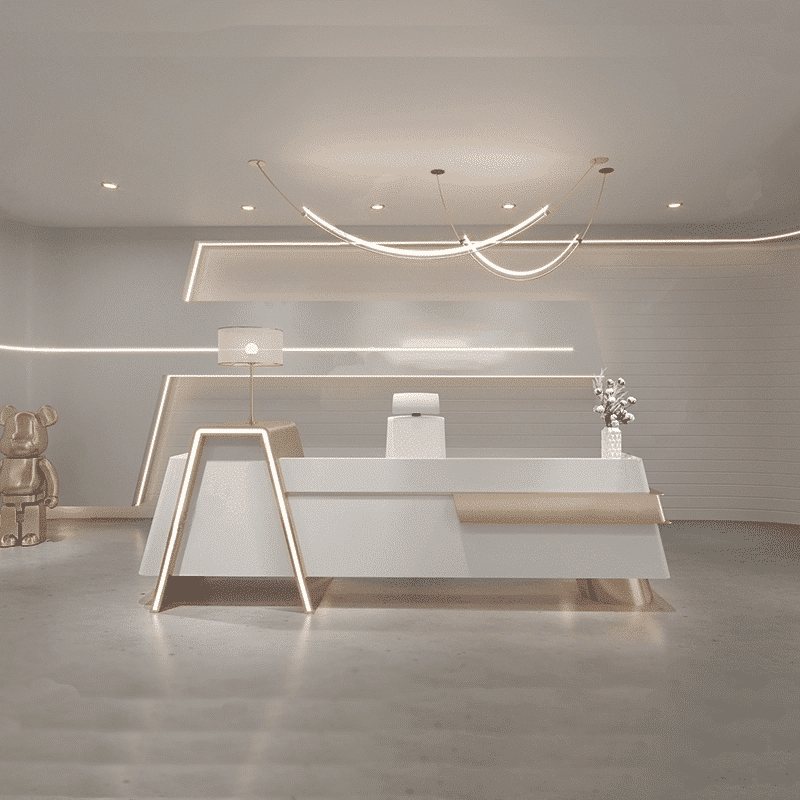 Modern Simple Lacquer Hotel Front Desk Reception Desk