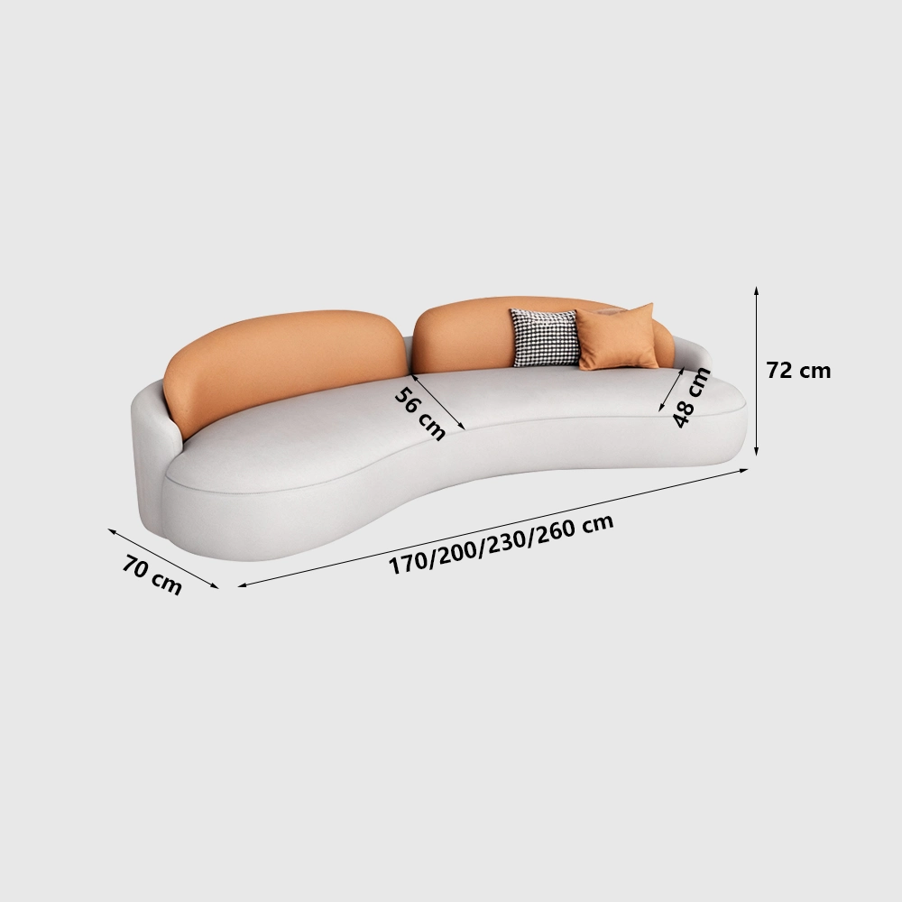 Nordic Patchwork Curved Two Seater Sofa Chair Nordic Patchwork Curved Two Seater Sofa Chair