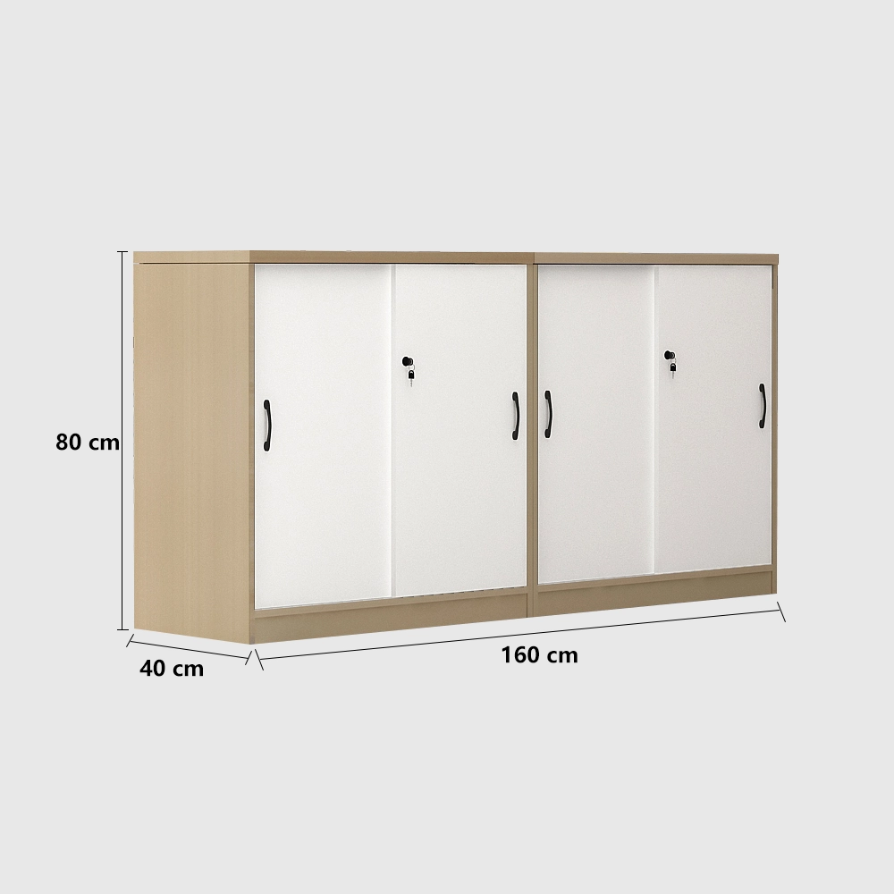 Office Storage Cabinet - Wooden Sliding Doors Office Storage Cabinet - Wooden Sliding Doors