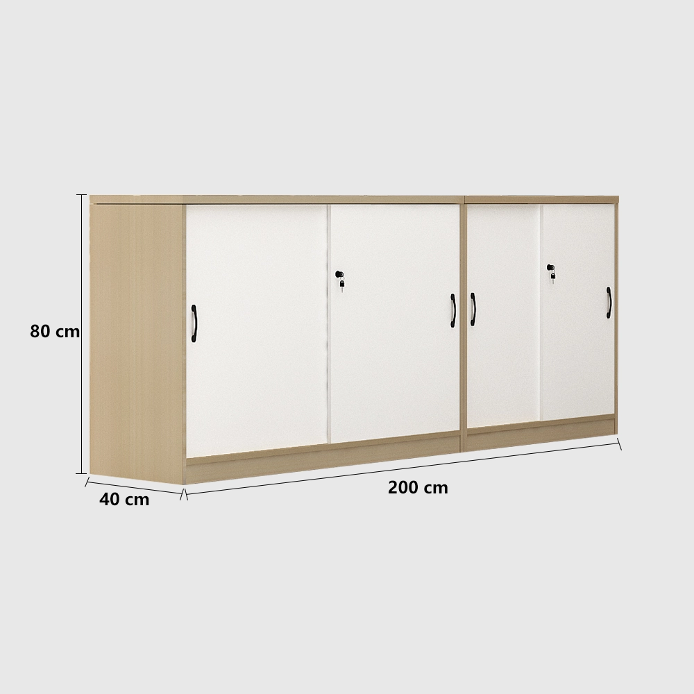 Office Storage Cabinet - Wooden Sliding Doors Office Storage Cabinet - Wooden Sliding Doors