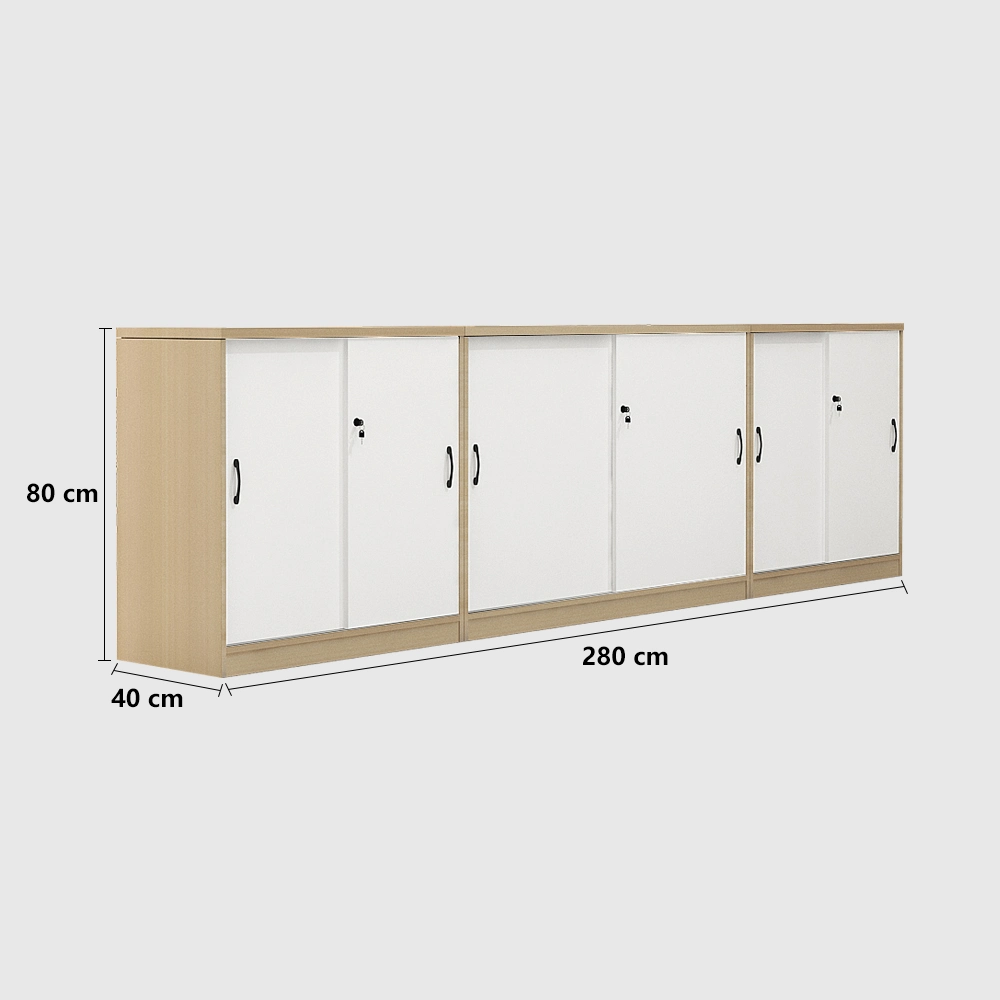 Office Storage Cabinet - Wooden Sliding Doors Office Storage Cabinet - Wooden Sliding Doors