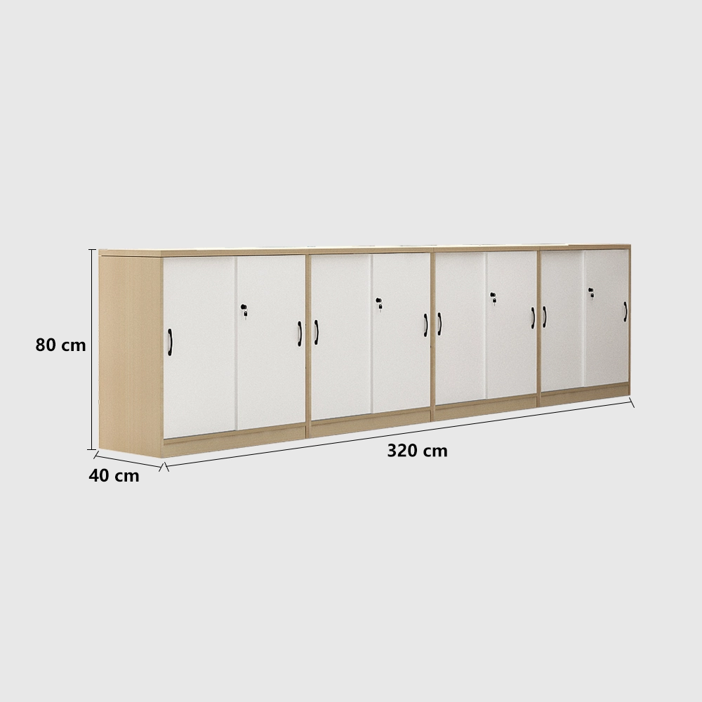 Office Storage Cabinet - Wooden Sliding Doors Office Storage Cabinet - Wooden Sliding Doors