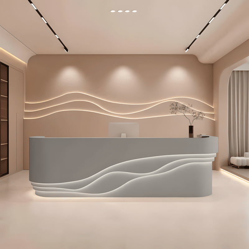 Reception Counter Cashier Desk - Classified Storage