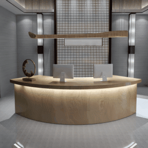 Reception Desk with Solid Wood Grain - Maoters - L200 X W70 X H100 CM