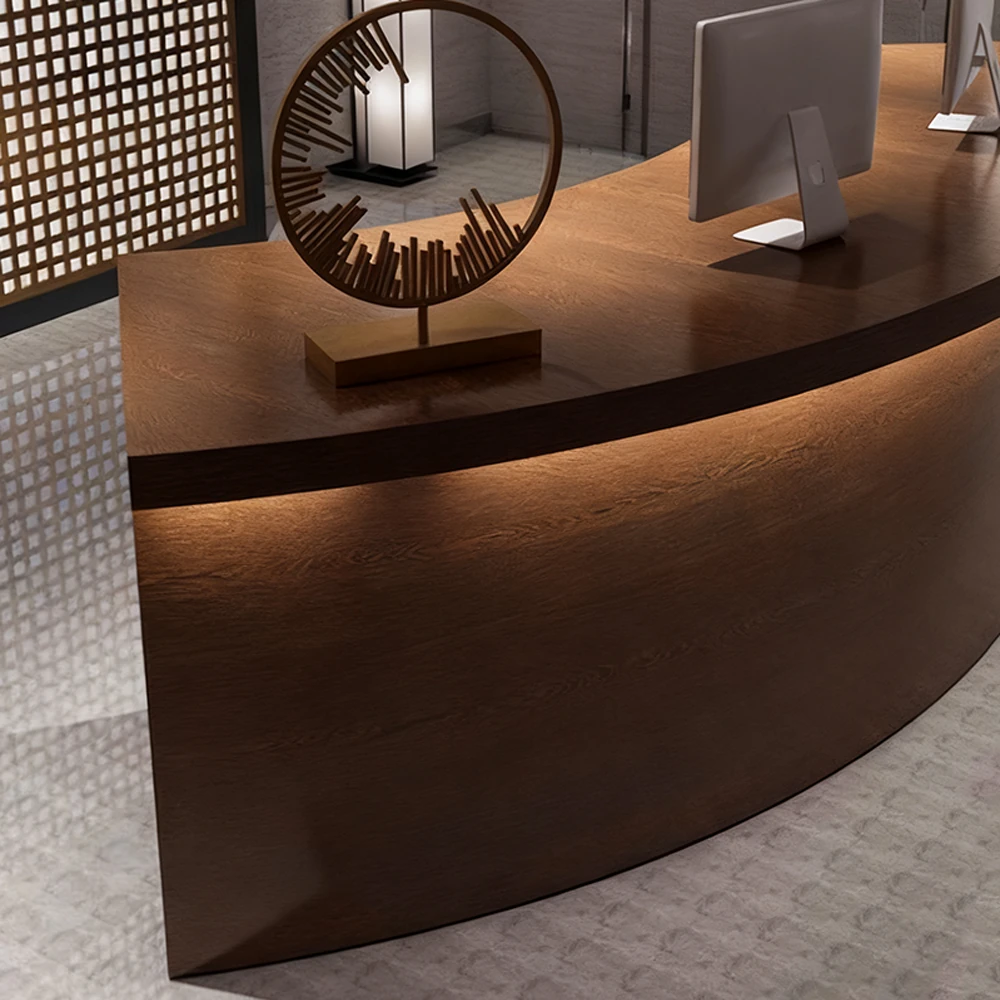 Reception Desk with Solid Wood Grain - Maoters Reception Desk with Solid Wood Grain - Maoters