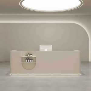 Rectangular Wood Reception Desk - L120 X W55 X H100 CM