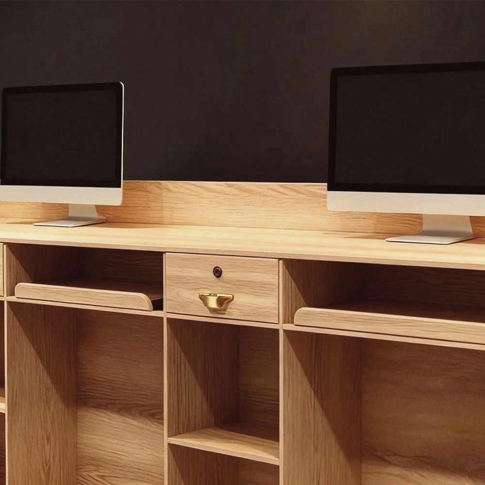 Retro Solid Wood Reception Desk - Maoters Retro Solid Wood Reception Desk - Maoters