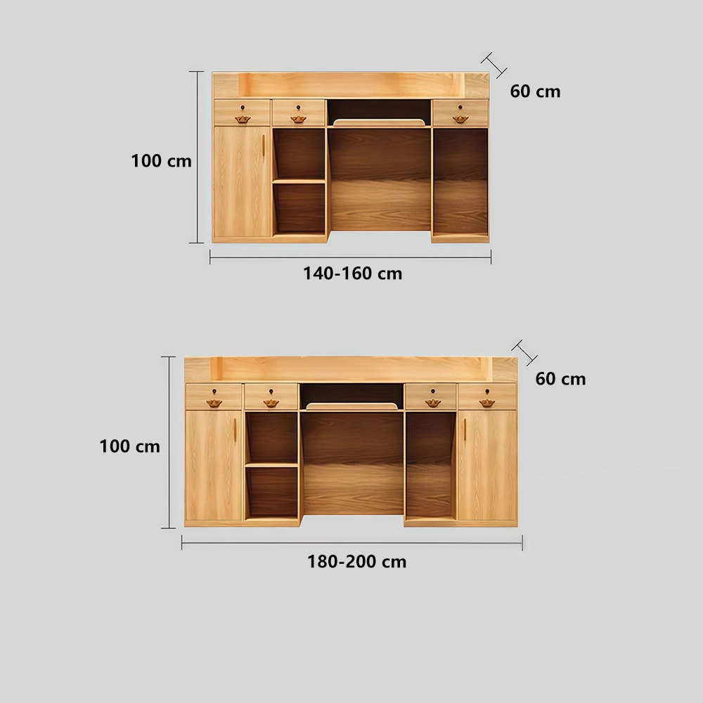 Retro Solid Wood Reception Desk - Maoters Retro Solid Wood Reception Desk - Maoters