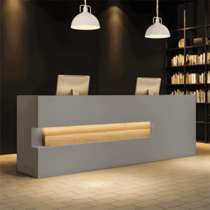 Retro Solid Wood Reception Desk - Maoters - L140 X W60 X H100 CM