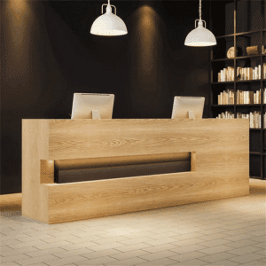 Retro Solid Wood Reception Desk - Maoters - L180 X W60 X H100 CM