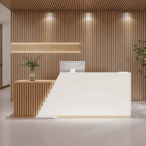 Showcase Brand Style Influencer Reception Desk - L140 x W60 x H100 CM