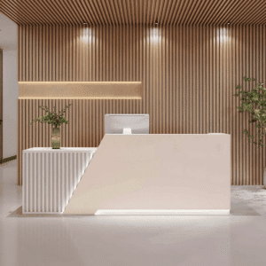 Showcase Brand Style Influencer Reception Desk - L240 x W60 x H100 CM