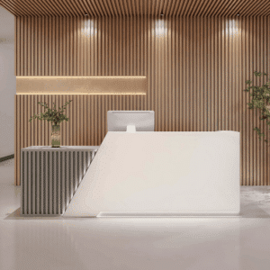 Showcase Brand Style Influencer Reception Desk - L120 x W60 x H100 CM