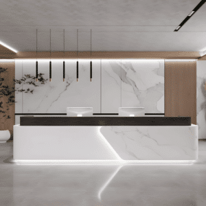 Simple Lacquer Reception Desk - Beauty & Bar - L280 X W60 X H100 CM