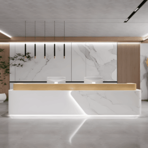 Simple Lacquer Reception Desk - Beauty & Bar - L180 X W60 X H100 CM