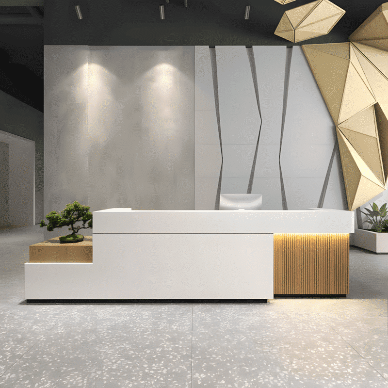 Simple-Modern-Company-Hotel-Reception-Front-Desk-2 Simple Modern Company Hotel Reception Front Desk