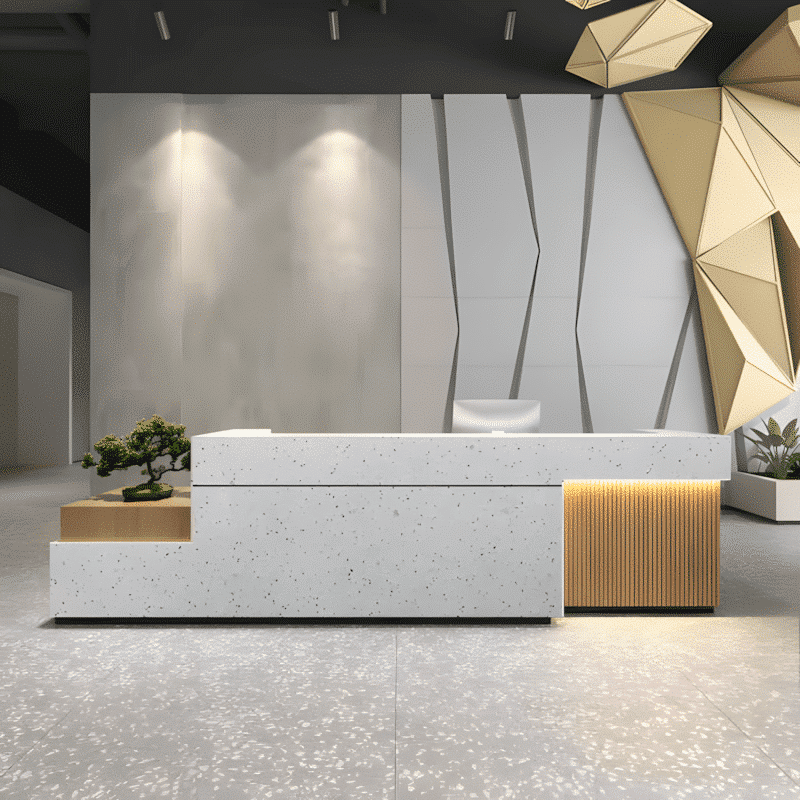 Simple-Modern-Company-Hotel-Reception-Front-Desk-4 Simple Modern Company Hotel Reception Front Desk