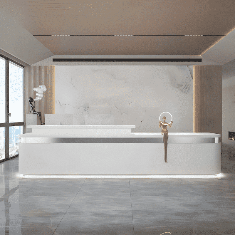 Simple-Modern-High-end-Front-Desk-Reception-2 Simple Modern High-end Front Desk Reception