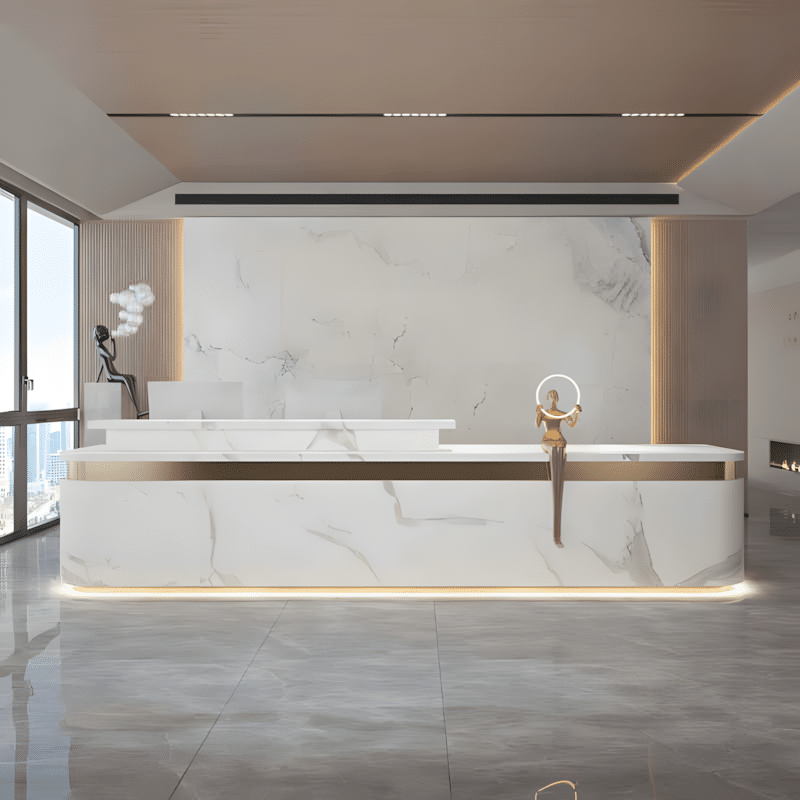 Simple-Modern-High-end-Front-Desk-Reception-3 Simple Modern High-end Front Desk Reception