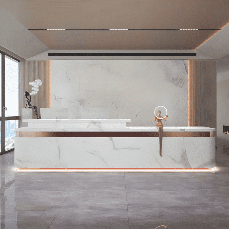 Simple-Modern-High-end-Front-Desk-Reception-4 Simple Modern High-end Front Desk Reception