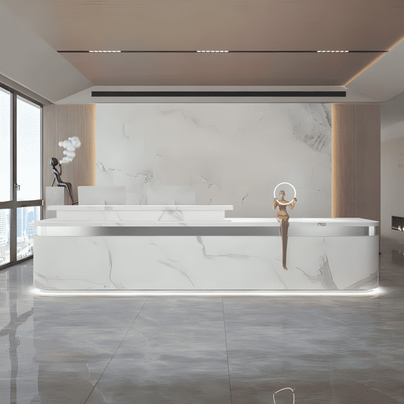 Simple-Modern-High-end-Front-Desk-Reception-5 Simple Modern High-end Front Desk Reception