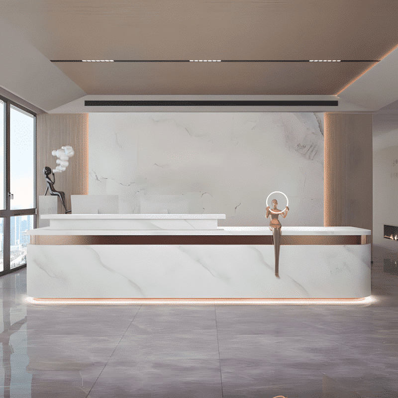 Simple-Modern-High-end-Front-Desk-Reception-7 Simple Modern High-end Front Desk Reception