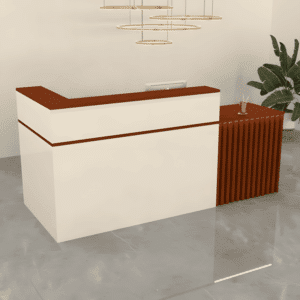 Simple Modern Lacquered Corner Reception Desk - Maoters - L180 x W60 x H100 CM