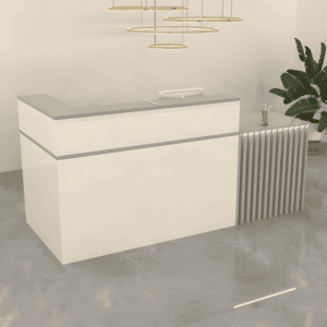 Simple Modern Lacquered Corner Reception Desk - Maoters - L160 x W60 x H100 CM