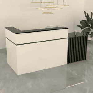 Simple Modern Lacquered Corner Reception Desk - Maoters - L140 x W60 x H100 CM