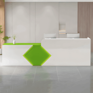 Simple Modern Rectangular Reception Desk - L240 x W60 x H100 CM, Hight Left