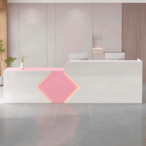 Simple Modern Rectangular Reception Desk - L180 x W60 x H100 CM, Hight Left