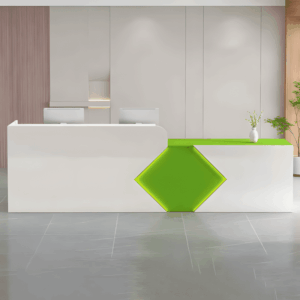 Simple Modern Rectangular Reception Desk - L260 x W60 x H100 CM, Hight Right
