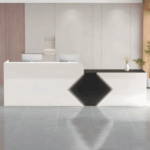 Simple Modern Rectangular Reception Desk - L180 x W60 x H100 CM, Hight Right