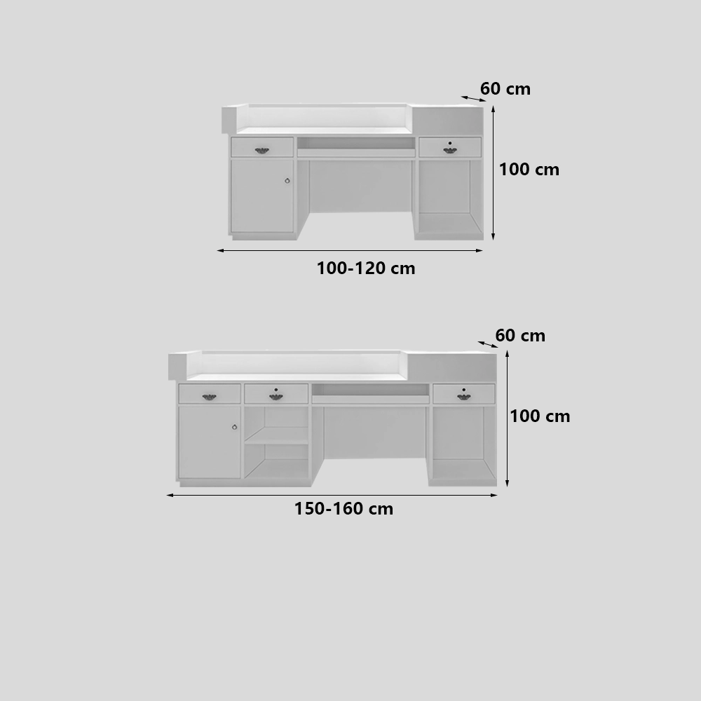 Simple Modern Stainless Steel Reception Desk - Maoters Simple Modern Stainless Steel Reception Desk - Maoters