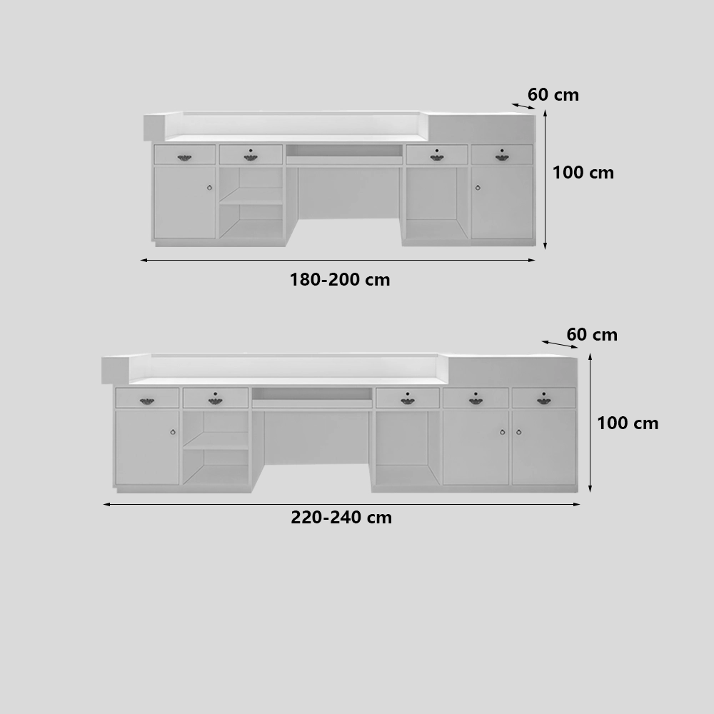 Simple Modern Stainless Steel Reception Desk - Maoters Simple Modern Stainless Steel Reception Desk - Maoters