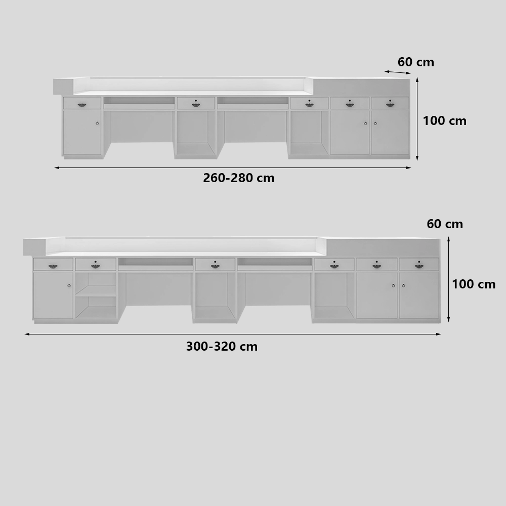 Simple Modern Stainless Steel Reception Desk - Maoters Simple Modern Stainless Steel Reception Desk - Maoters