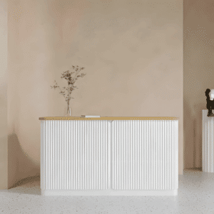 Simple Modern Store Small Lacquered Reception Desk - L 220 x W 50 x H 100 CM