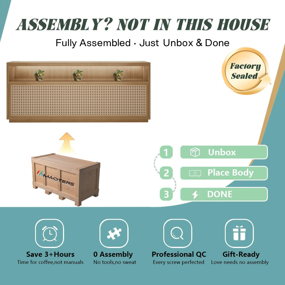 Simple Rattan Cashier Counter - Maoters Simple Rattan Cashier Counter - Maoters