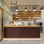 Simple Milk Tea Coffee Bar Baking Counter