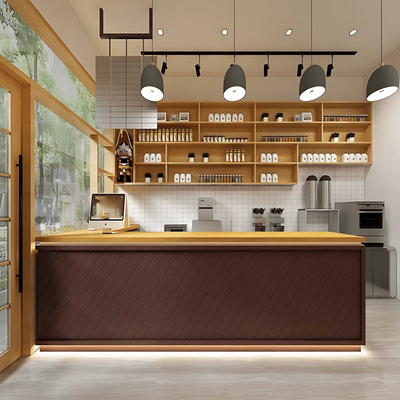 Simple Milk Tea Coffee Bar Baking Counter Simple Milk Tea Coffee Bar Baking Counter