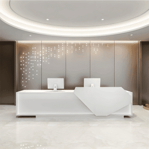 Simple & Modern Reception Desk - L260 X W60 X H100 CM