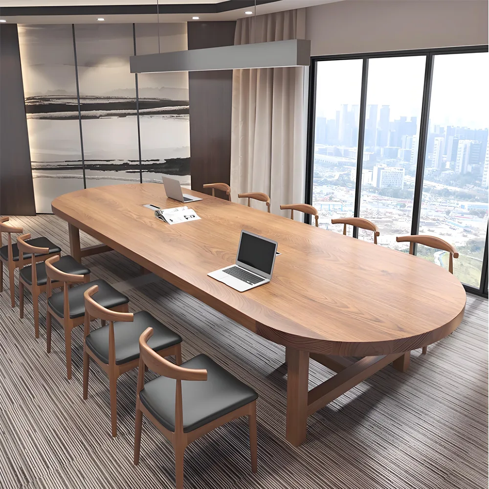 Solid Wood Elegant Oval Conference Table Solid Wood Elegant Oval Conference Table